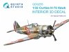 Quinta Studio QD32255 Curtiss H-75 Hawk 3D-Printed & coloured Interior on decal paper (Special Hobby) 1/32